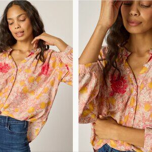 Natalie Martin 'Tolan' Button Down 100% Silk Blouse XS